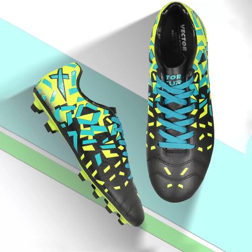 Vector X Acura Football Shoes for Men - Black Green