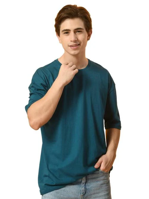 FITINC Cotton Oversized Drop Shoulder T-Shirt for Men