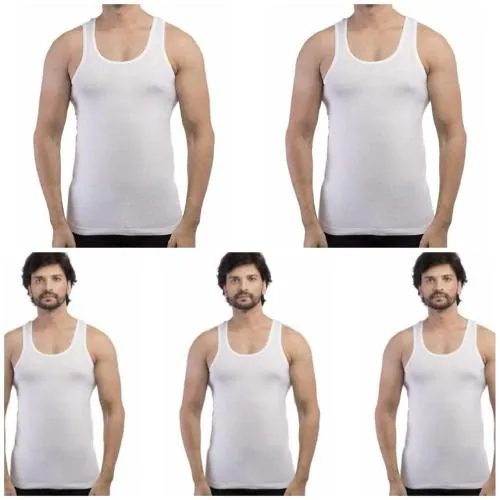 VIP Supreme Men's Sleeveless Cotton Vest (Pack of 5)