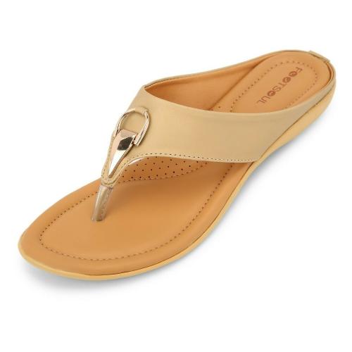 Footsoul Women's Bravia Slippers (Gold) (FSL-168-06)