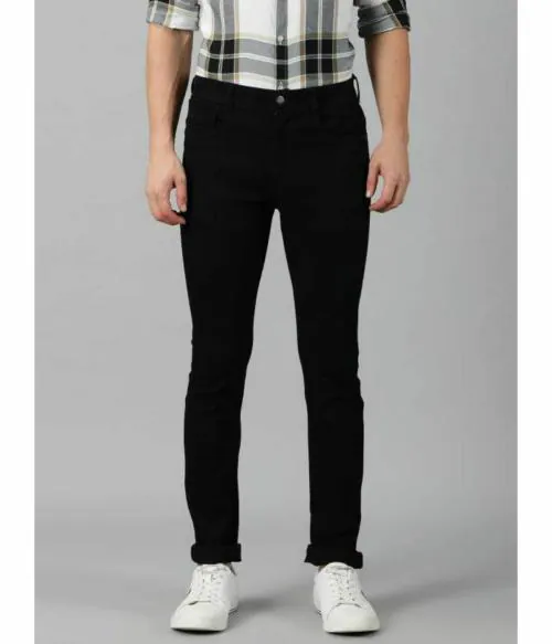 18 Edition Men Regular Mid Rise Black Denim Jeans 34