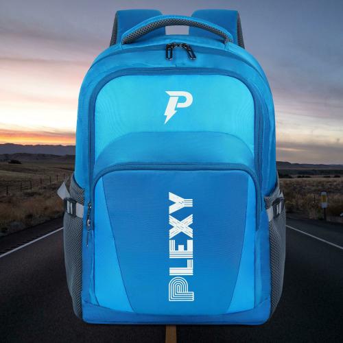 Plexy Navy Blue Polyester Laptop Backpack 45 L