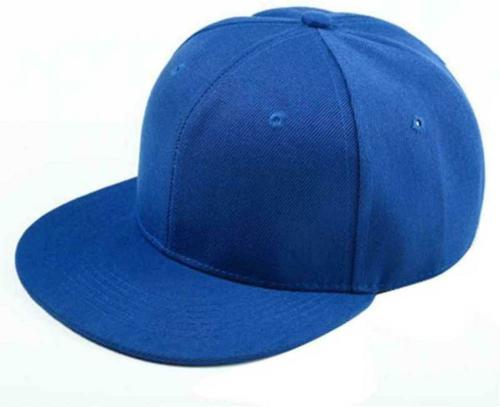 Babji Light Blue Cotton Plain Hip hop Cap