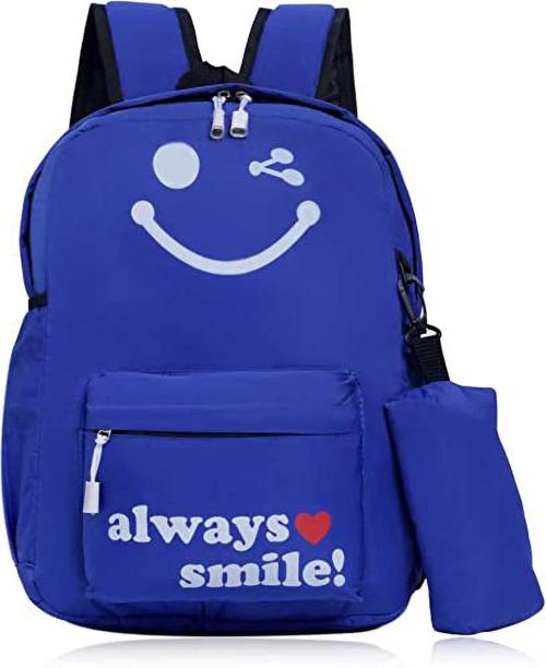 Sky Gold Blue Denim Laptop Backpack, 25 L