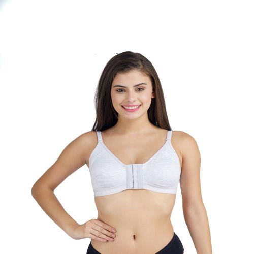 Bodysize Front Open Women's Bra with Twin Adjuster (MWHITE-40)