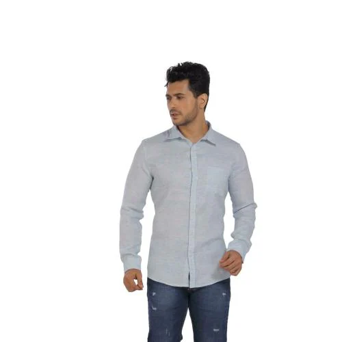 Buy Rocking Swamy Men Light Blue Cotton Shirt Online at Best Prices in ...
