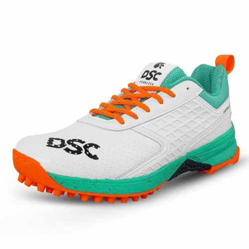 DSC Jaffa 22 Cricket Shoes, Color - Sea Green / Fluro Orange, UK 9