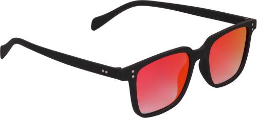 Gansta Rectangular Full-Frame Red Sunglasses ,Boys And Girls(GN11051-Blk-Red-Mr)
