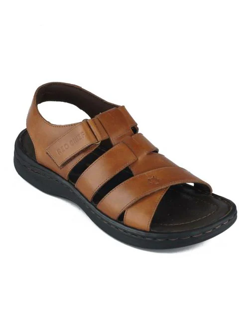 Buy Red Chief Brown Leather Sandals for Men Online at Best Prices in ...