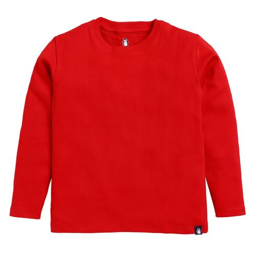 CRAZYPENGUIN ELITEFull Sleeves T Shirts Sweatshirts for Kids Boys Baby Boy Girls Round Neck Pullover T Shirts|Red (9-10 Years)