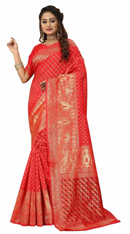 PURE BANARASI SILK SAREE WITH JARI WORK ON PALLU