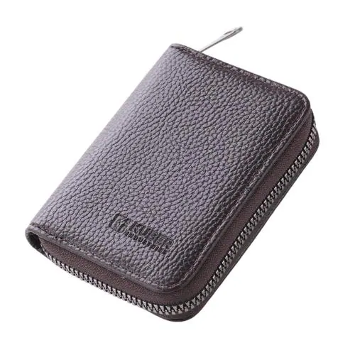Kuber Industries Coffee Leather Card Holder Wallet For Men Women
