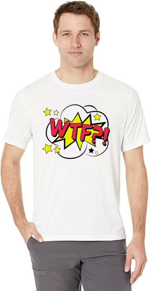 Estaban Men White Red Wtf Printed Polyester T-Shirt (M)