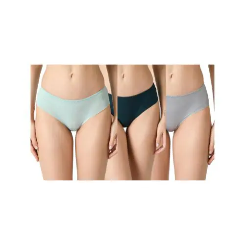 Legit Affair Multi Color Nylon Solid Bikini Pack of 3