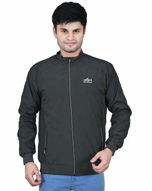 osmclothing Dark Green Wind Cheater Jacket For Men