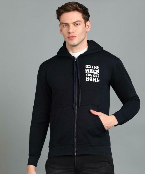 FALTU.CO FALTU.CO Text me When You Get Home Back Printed Rich Cotton Winter Wear Hooded Sweatshirt for Men's & Boys- Cotton, Casual, Lightweight, Fashionable, Trendy, Solid Men's Winter Hoodie