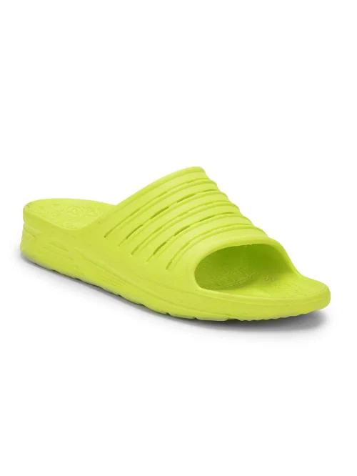 Buy Aqualite Mens Fluorescent Green Sliders Online at Best Prices in ...