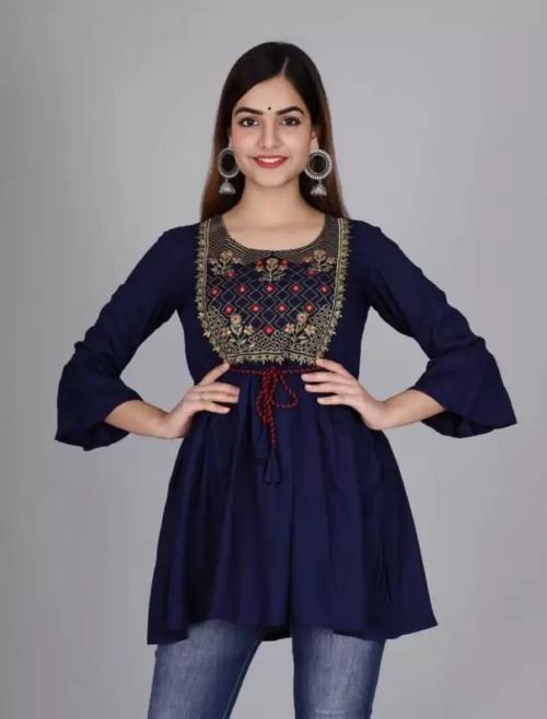 Buy PRIHIT NEW TRENDING Embroidery Work KURTA Online at Best Prices in