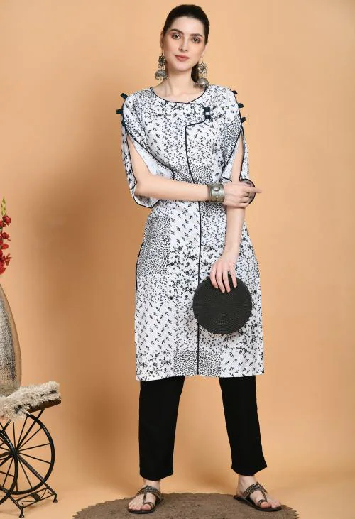 NEEL & NED Women's Rayon Printed Kurta - Elegance Redefined