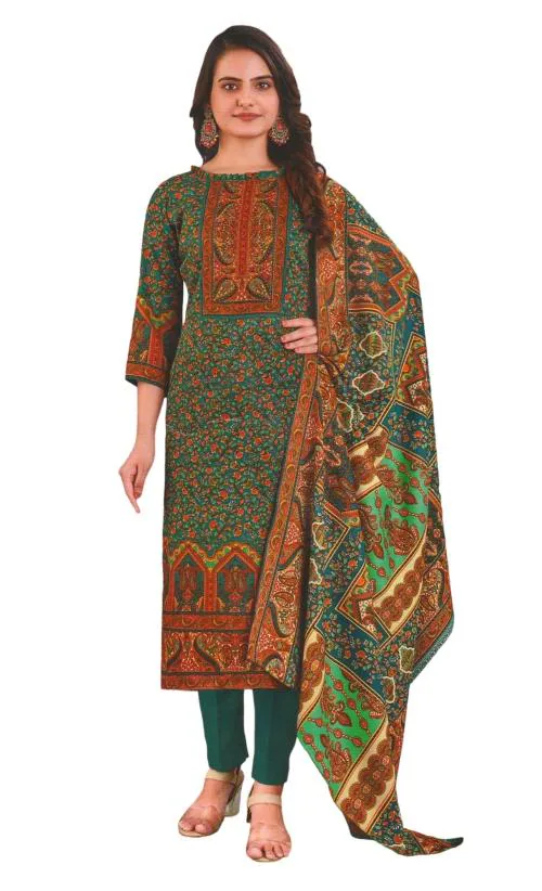 BBQSTYLE Pashmina Printed Salwar Suit & Dress Material(Pashmina)