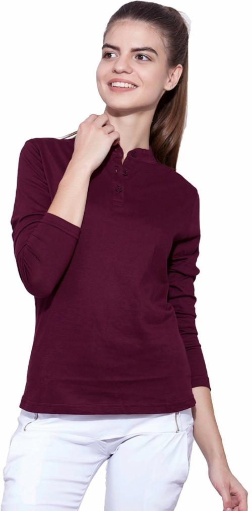 Ap'pulse Women White Solid Pure Cotton TShirts JioMart