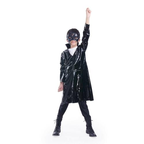 Fancydresswale Black Krish Jacket Trouser And Mask (9-11 Yrs)
