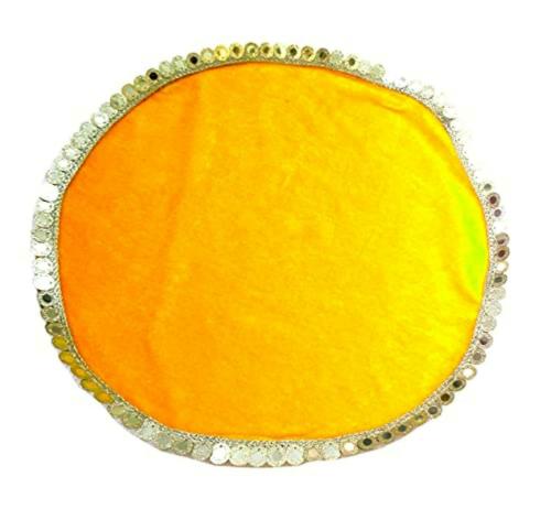 LOOPS N KNOTS Handcrafted Karwa Chauth Decorative Pooja Thali Cover 30.48 x 30.48 x 2.54 cm