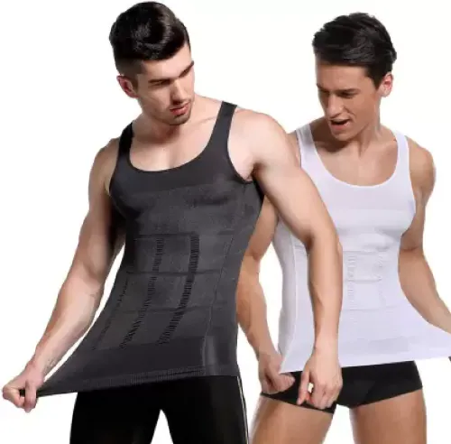 JUMP2STARS Combo Tummy Tucker Vest Slimming Body Shaper Abs Abdomen Men Shapewear ()