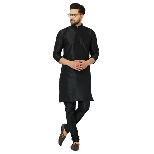 LemonX Silk Stylish Kurta Pyjama| Men'S Kurta Payjama | Men'S Ethenic Wear| Ethenic Wear(Black,38)