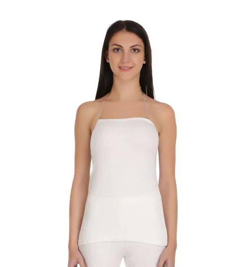 Selfcare Women Sleeveless Self Design Polycotton White Thermal Sets - SW0330