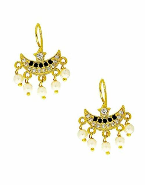 Anuradha Art Jewellery Gold Plated Kolhapuri Jewellery Bugadi Earrings (Women)