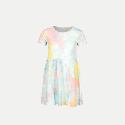 Rad Prix Teen Girls Green Tie-dyed Casual Dress