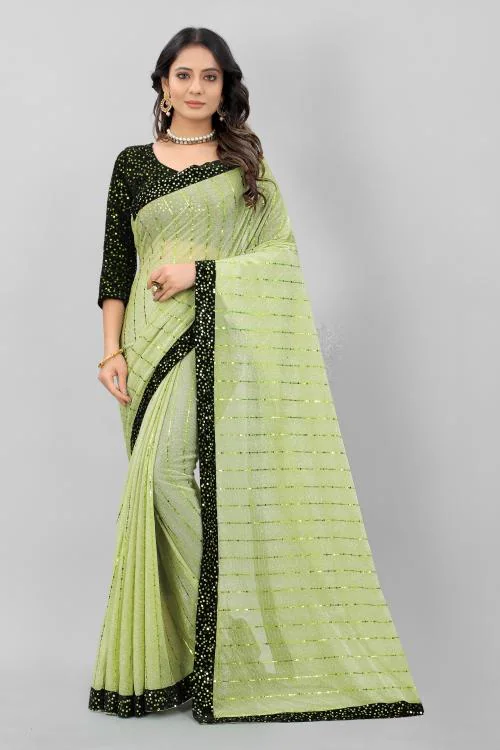 Apnisha Women's Lycra Tikli Work Saree