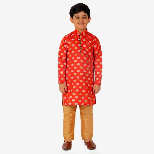 Pro-Ethic Style Developer Ethnic Wear Cotton Blue Kurta Pajama Set for Kids and Boys