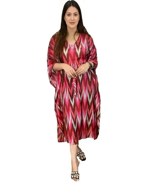 Femeone Women Multicolour Rayon Kaptan - 2XL