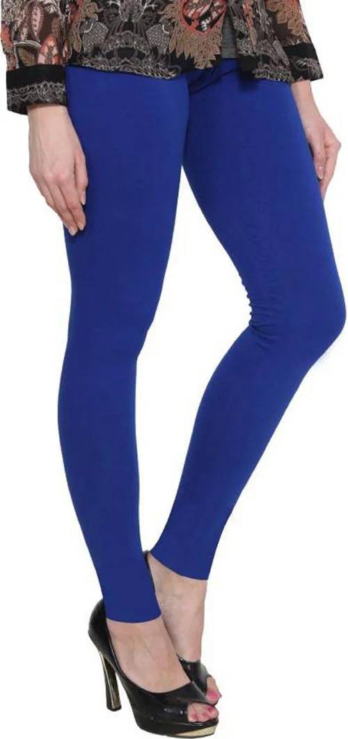 KEX Blue Women's Slim Fit Cotton Ankle Length Leggings Legging for women