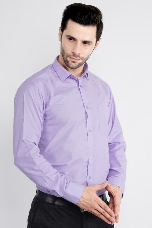 Diamond Bird Men Dark Maroon Solid Cotton Blend Formal Shirts (XXL)