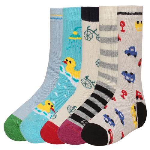 CREATURE Girls And Boys Printed Multicolored Cotton Socks CRE-KIDS-P5-101