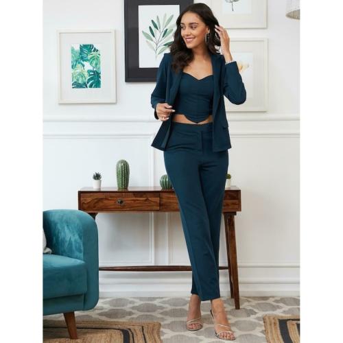 NETSOPO Co-Ord-Outfit Coordinates-Outfit Matching-Set Two-Piece-Set Printed-Co-Ords Floral-Co-Ords Striped-Co-Ords Solid-Co-Ords Resort-Wear-Set (PACK OF 1 PAIR SIZE- M)