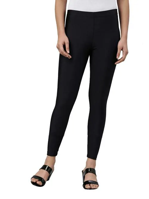 Go Colors Women Black Solid Stretch Leggings