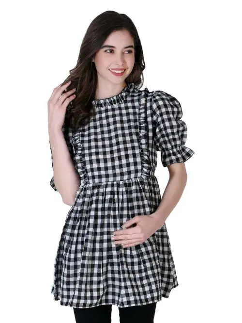 ZUVINO Women's Maternity Feeding Tops for Mothers with Zip | Nursing Tops for Feeding Baby | Feeding Tops for Jeans | Plus Size Mother Tops.