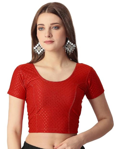 UNYUG Stretchable Cotton Lycra Round Neck Blouse