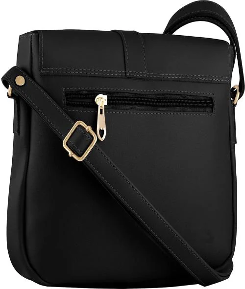 SHAMRIZ Stylish Elegant Latest Multi Pocket Sling Bag with Adjustable Strap for Women And Girls | Handbag | Purse | Side Sling Bag (BLACK)