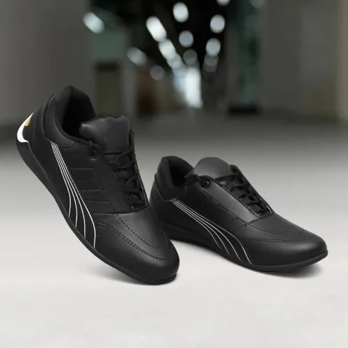 Groofer Synthetc Black Sneaker for Men || Comfortable|| Pum Shoe