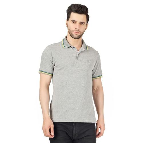 Alcosta Stylish Light Grey Polo T-Shirt for Men