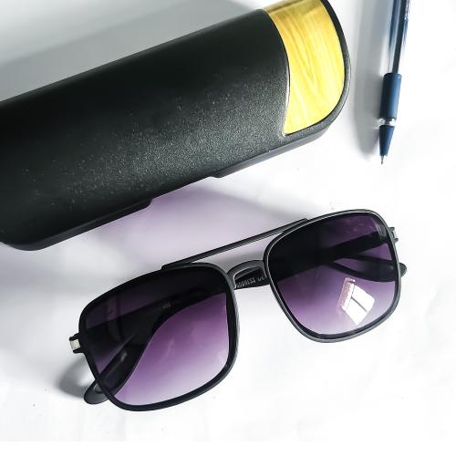 JIEBO UV Protection, Polarized, Riding Rectangular Purple Sunglasses for Men (Free Size)