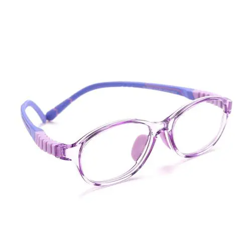 Intellilens Purple Glass Oval Computer Glasses For Kids