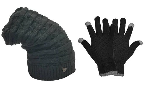 B & B BUTTONS & BOWS Black Beanie For Men And Women