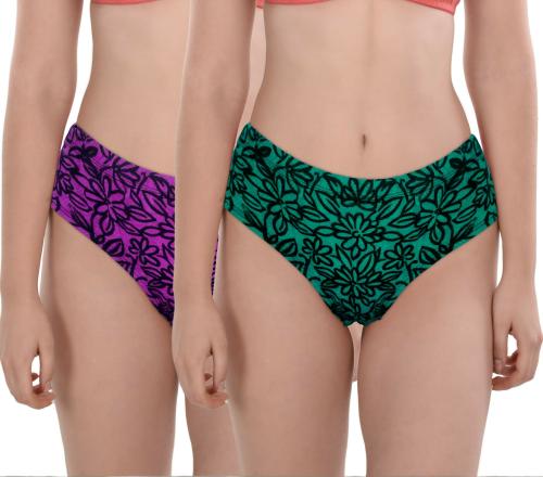 Madam Women Multicolor Hipster Panty (Pack of - 2)