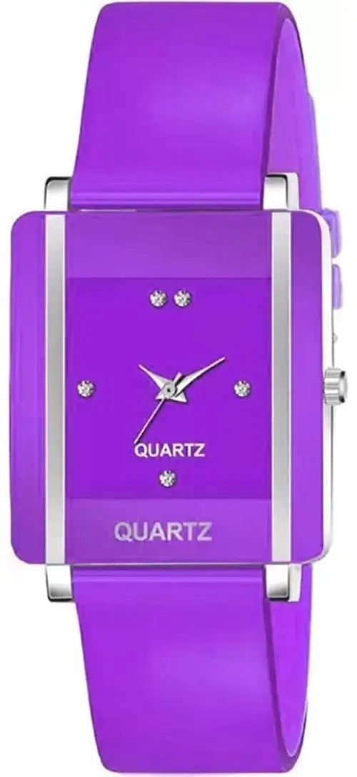 Acnos Analog Purple Dial Purple Strap 5 Colours Watches For Women And Girl